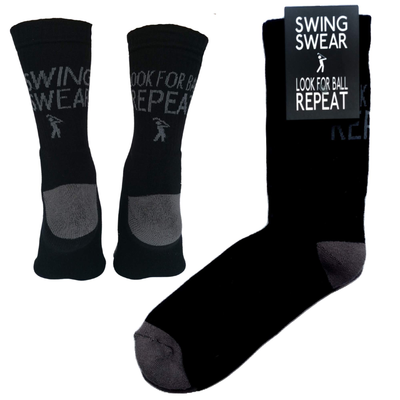 Swing Swear Look for Ball Repeat  - Socks-Worry Less Design-Golf,Golf-Gift,outlet,Socks