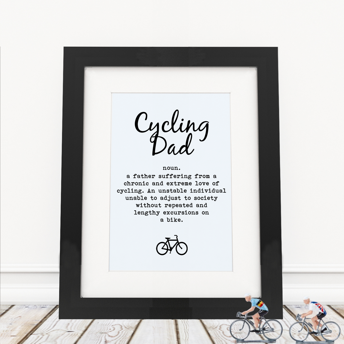 Cycling Dad - Framed Print