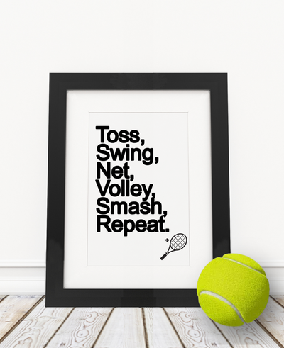 Toss, Swing, Net...Tennis - Framed Print