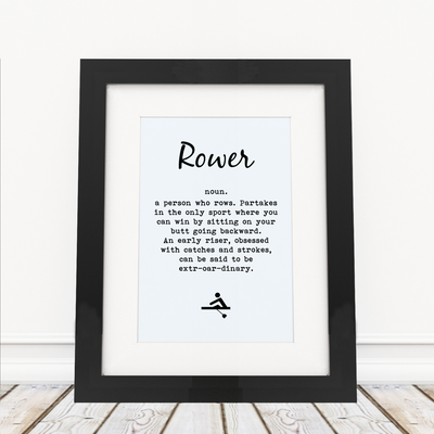 Rower Definition - Framed Print - Personalised