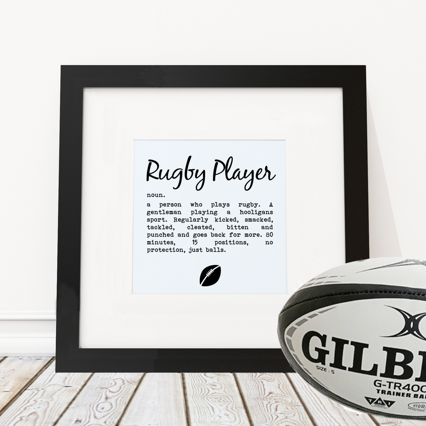 Rugby Player Definition  - Framed Print