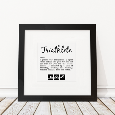 Triathlete Definition - Framed Print