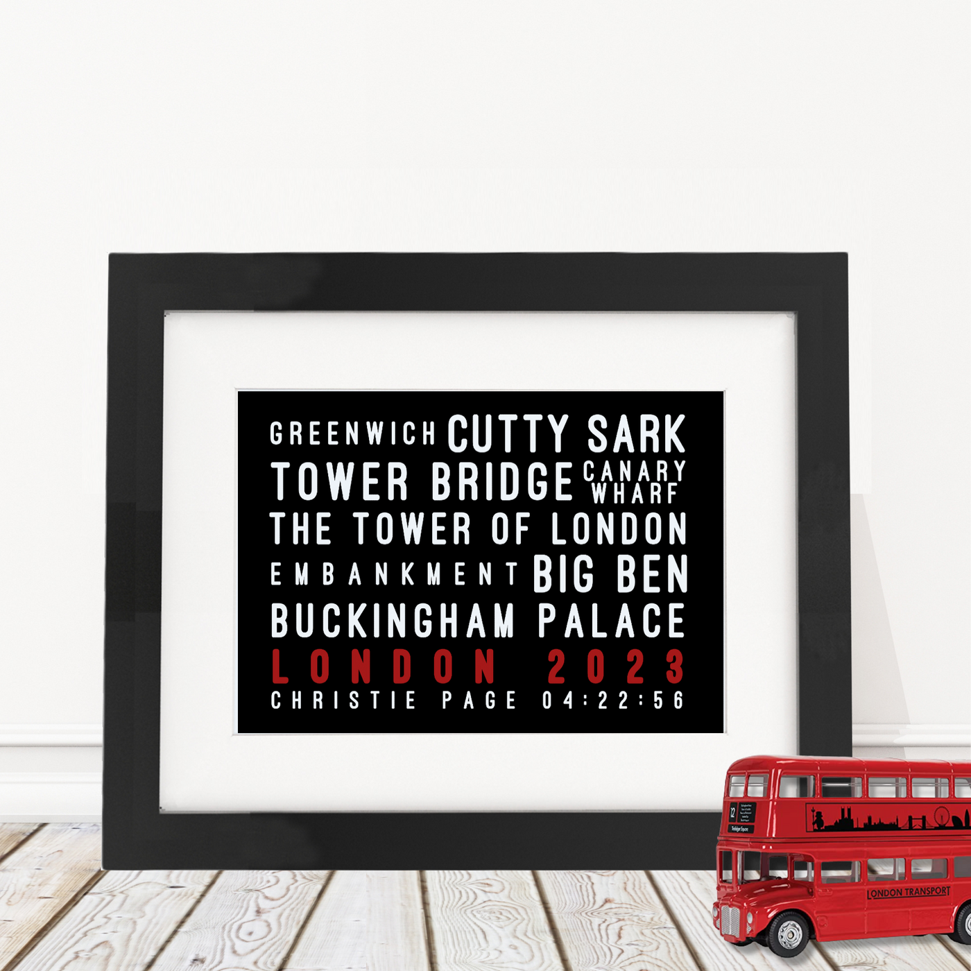London - Marathon Landmarks - Framed Print