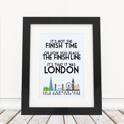 London 2024 - It's Not the finish time - Framed Print