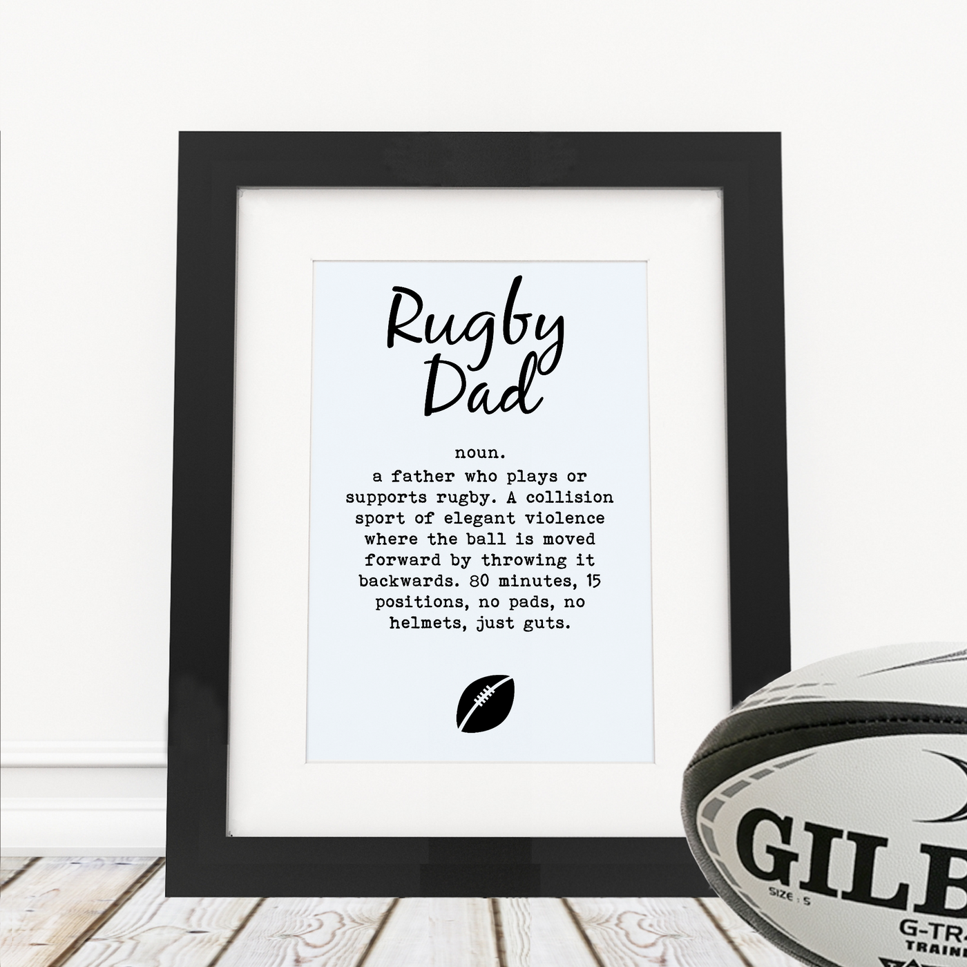 Rugby Dad - Framed Print