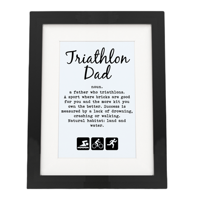 Triathlon Dad - Framed Print