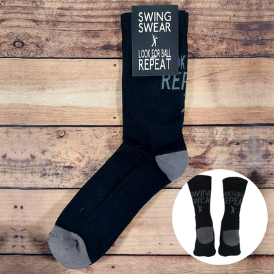 Swing Swear Look for Ball Repeat  - Socks-Worry Less Design-Golf,Golf-Gift,Socks