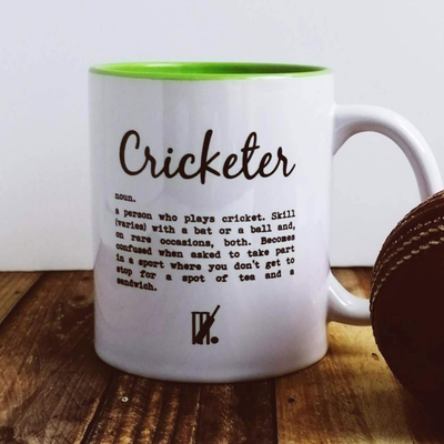 Cricketer - Mug-Worry Less Design-Cricket,Cricket-Gift,Mug