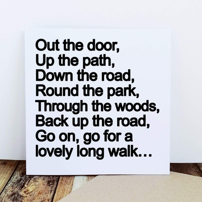 A lovely long walk - Greetings Card-Worry Less Design-Greetings-Card,Walking