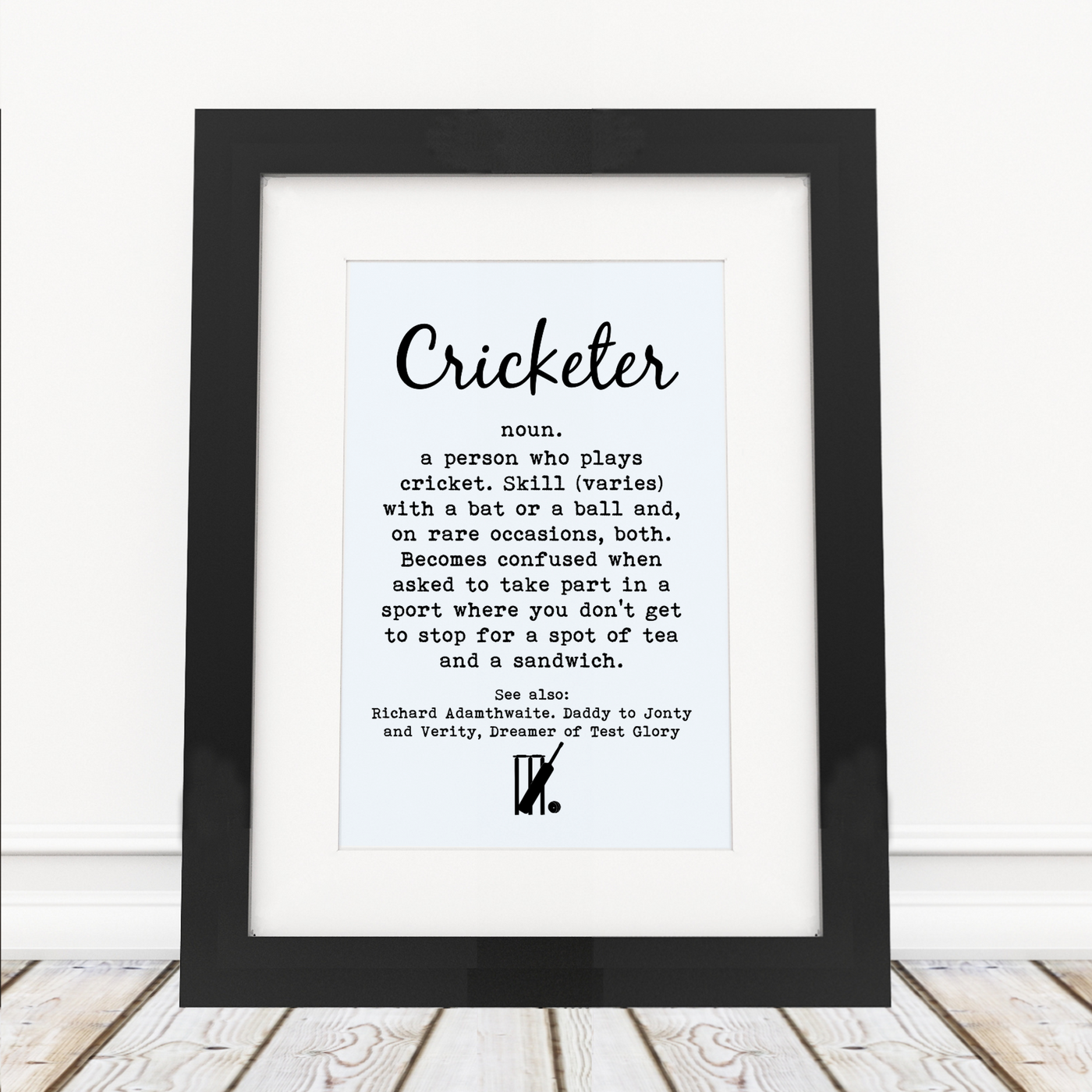 Cricketer - Framed Print