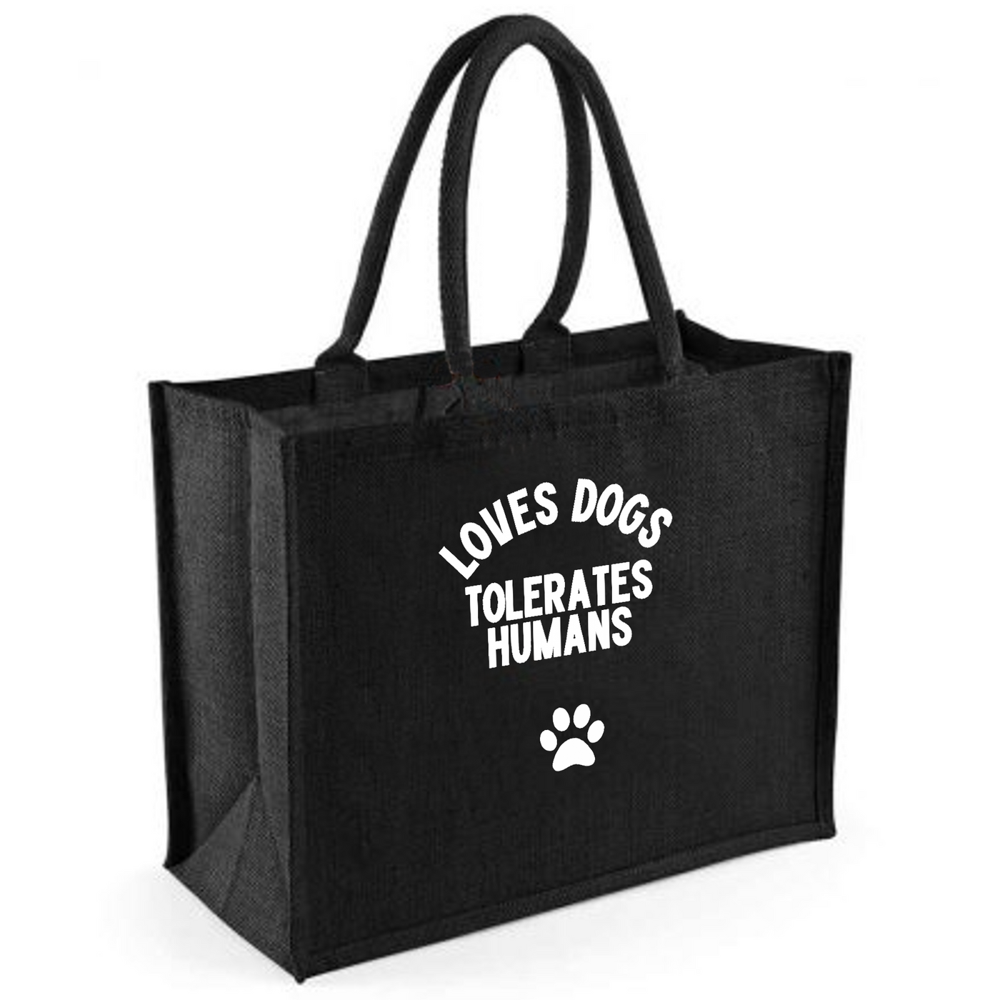 Loves Dogs, Tolerates Humans - Tote Bag