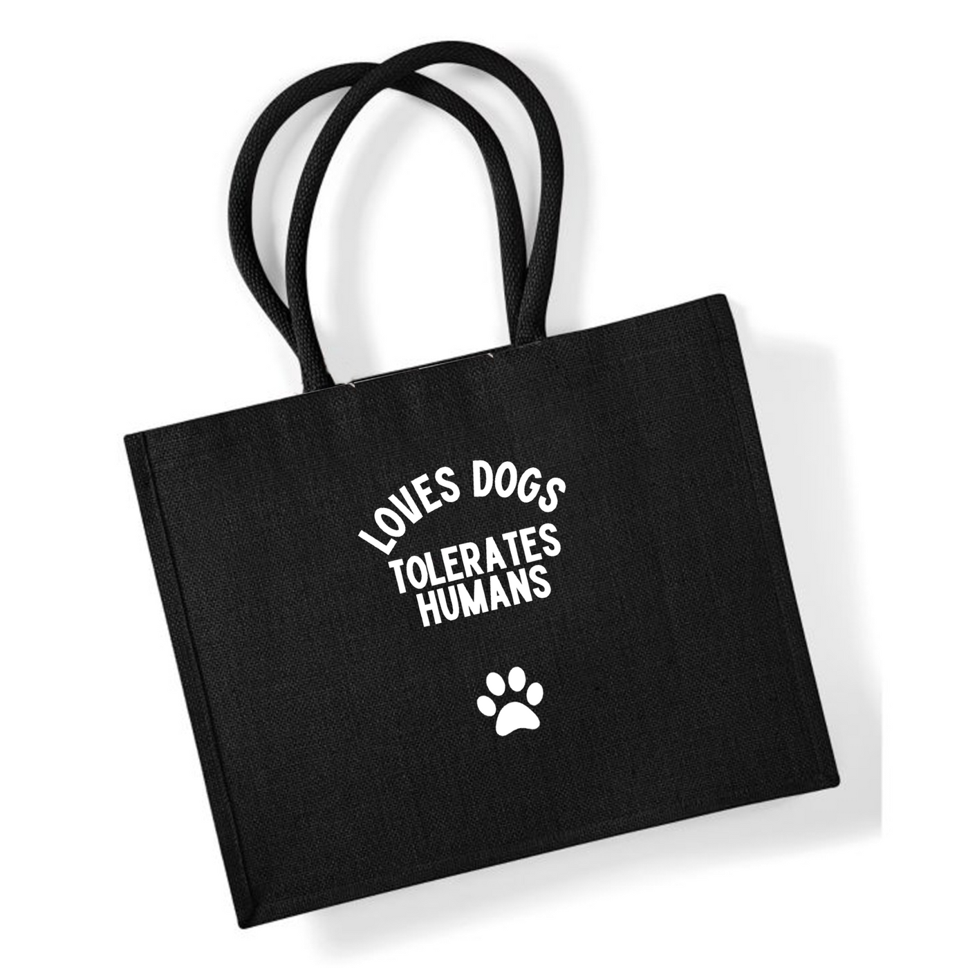 Loves Dogs, Tolerates Humans - Tote Bag