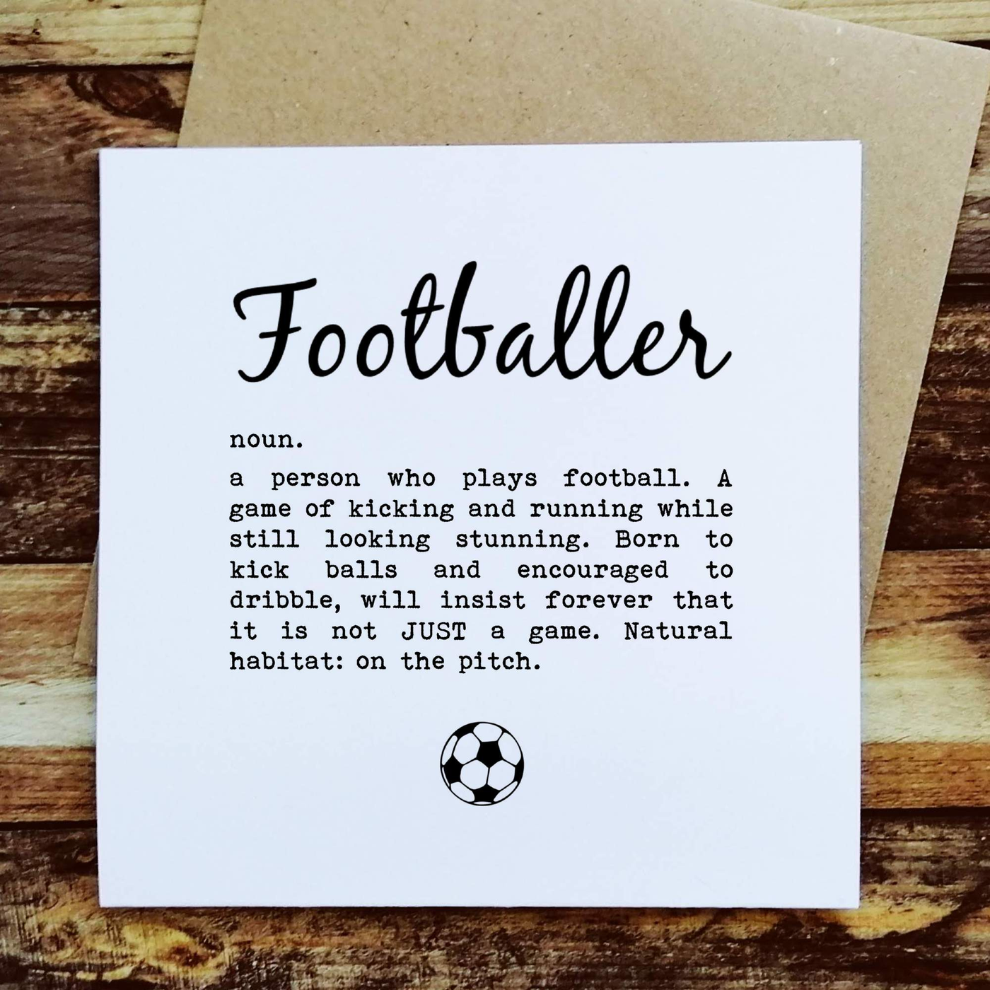 Footballer - Greetings Card-Worry Less Design-Football,Greetings-Card