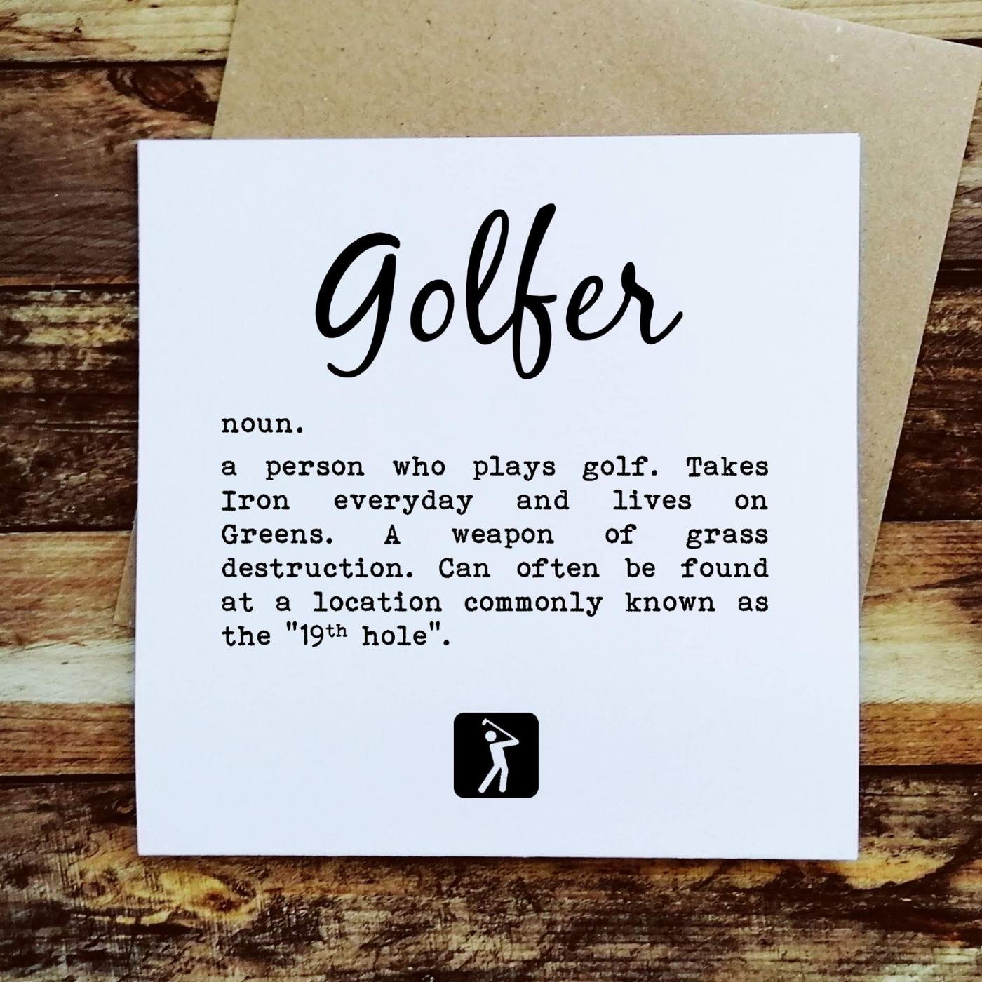 Golfer - Greetings Card