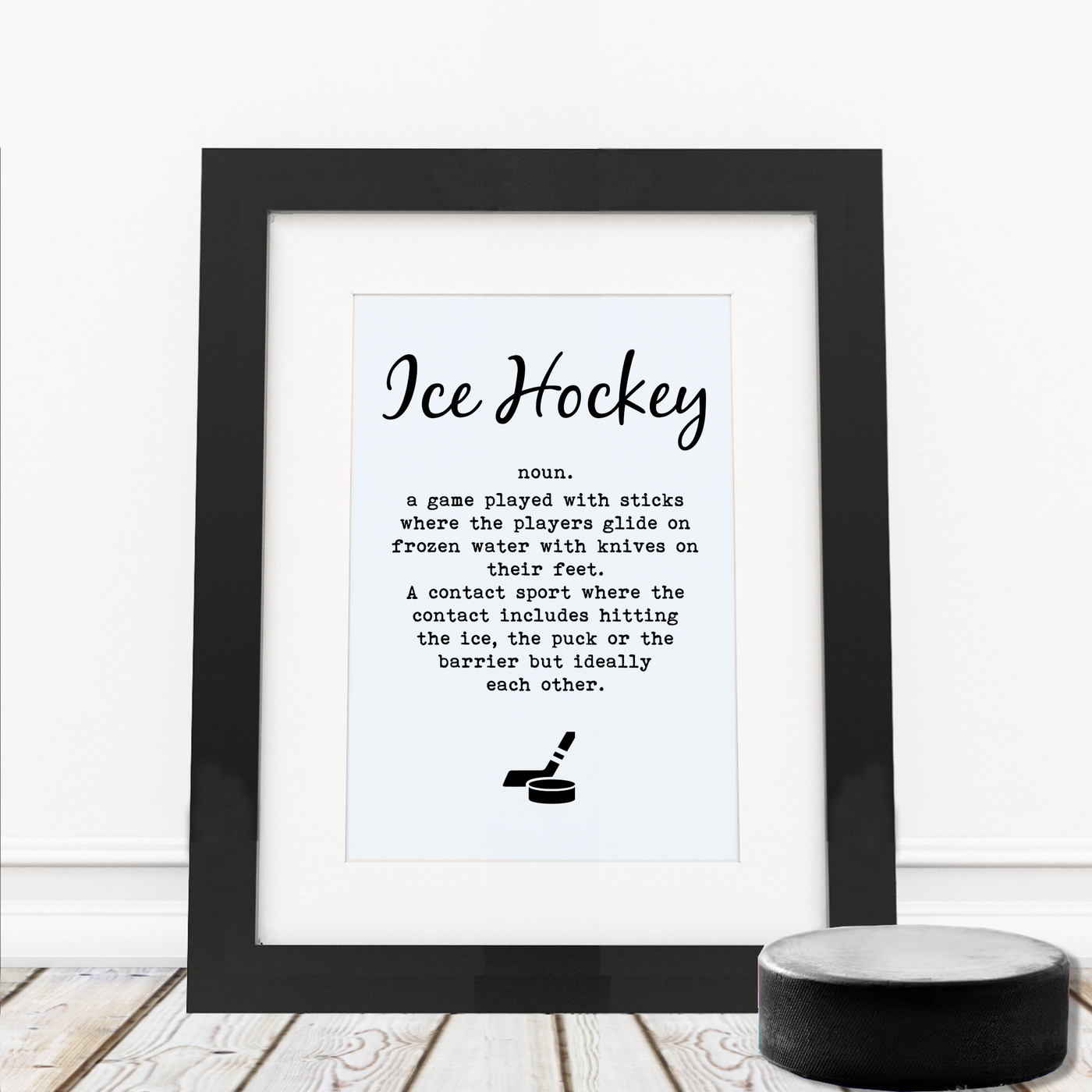Ice Hockey Definition - Framed Print