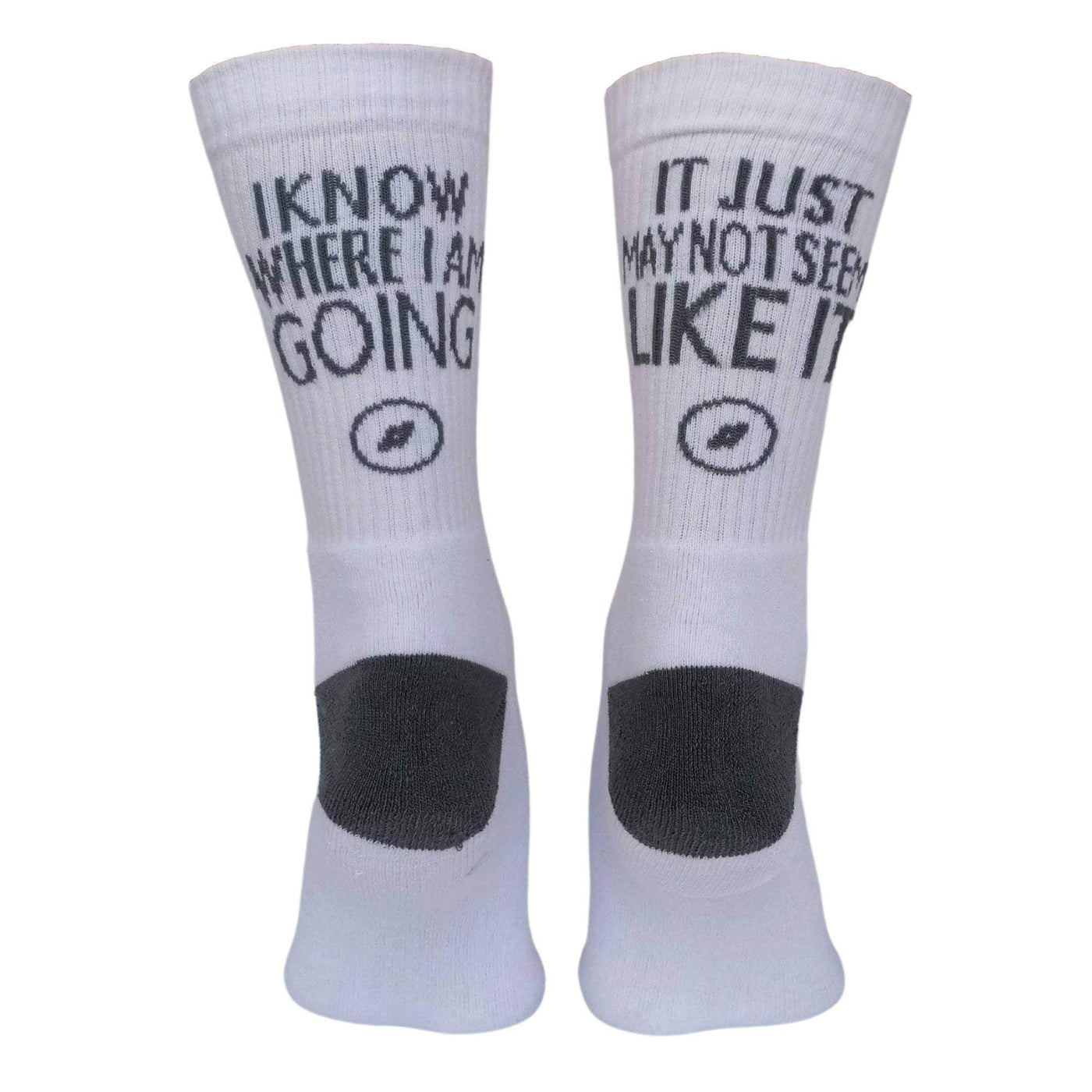 I know where I'm going… - Socks-Worry Less Design-Cycling,Cycling-Gift,Running,Running-Gift,Socks,Walking-Gift
