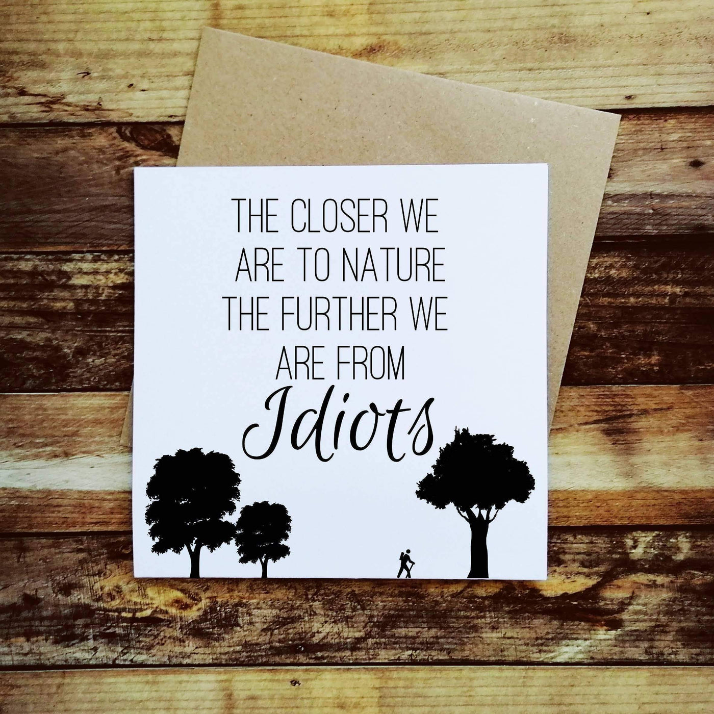 Closer to Nature  - Greetings Card-Worry Less Design-Greetings-Card,Walking