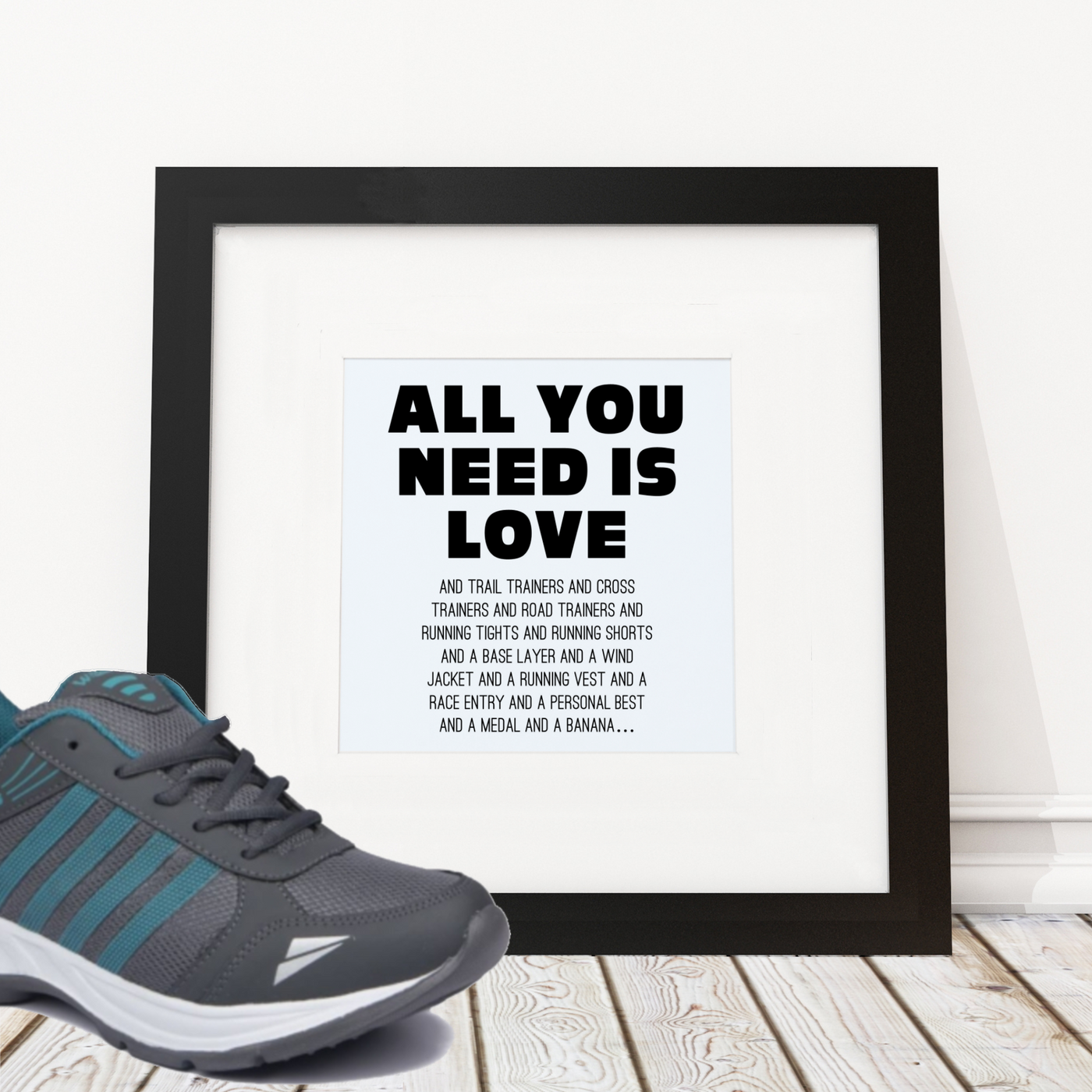 All you need is Love/Running - Framed Print