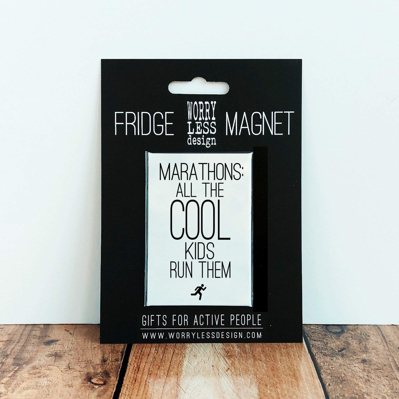 Marathons: All the Cool Kids Run Them  -  Fridge Magnet-Worry Less Design-Fridge-Magnet,Marathon,Marathon-Gift