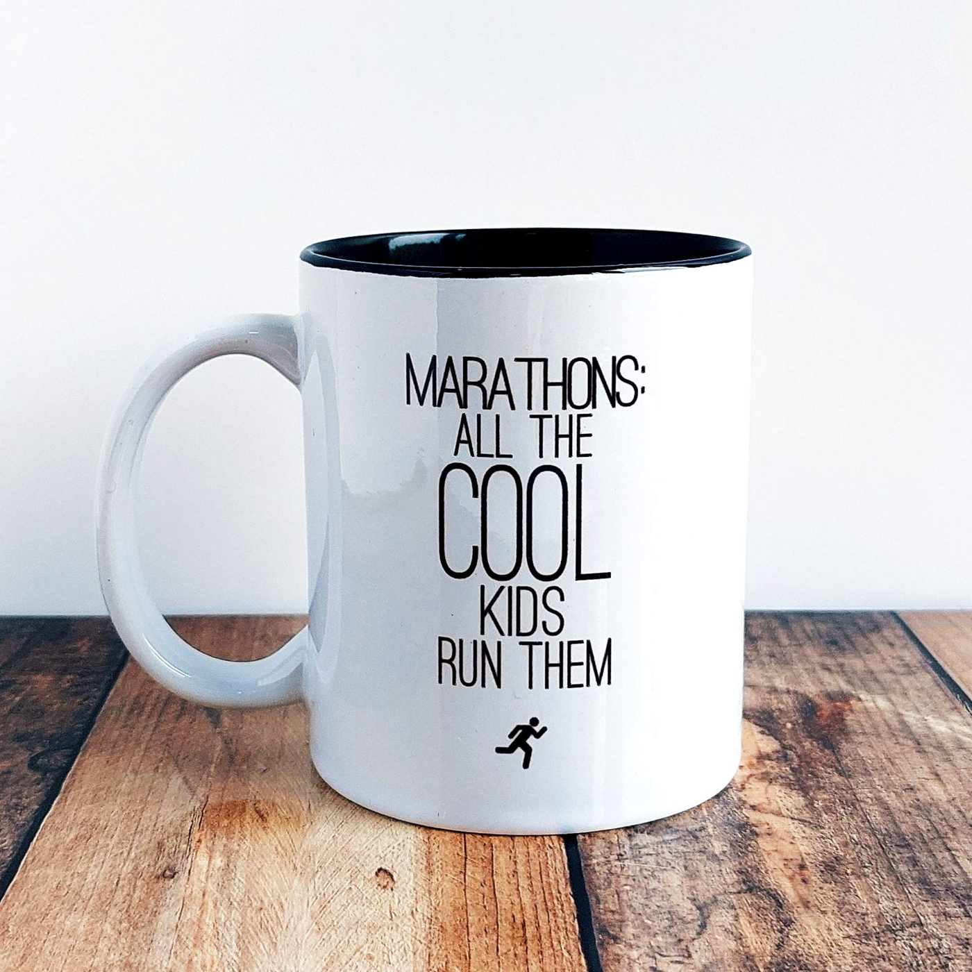 Marathons: All the Cool Kids Run Them - Mug-Worry Less Design-Marathon,Marathon-Gift,Mug