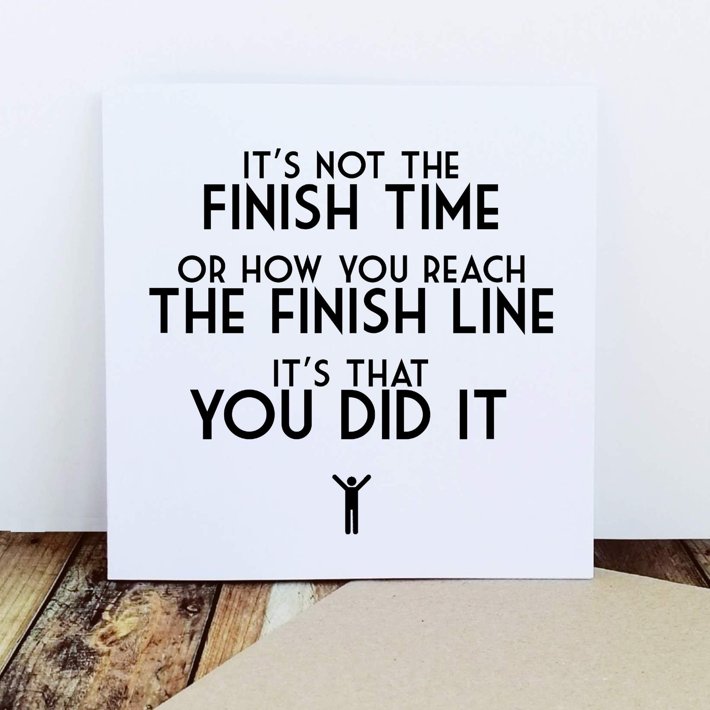 It's Not The Finish Time - Greetings Card-Worry Less Design-Greetings-Card,Marathon,Running