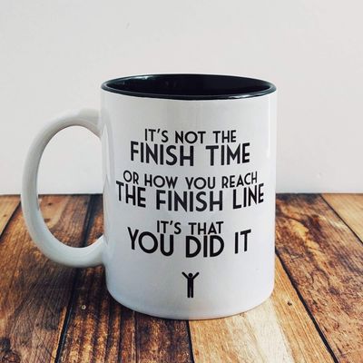 Its not the Finish Time - Marathon Mug-Worry Less Design-Marathon,Marathon-Gift,Mug