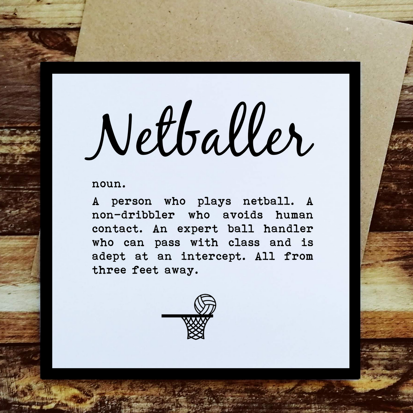 Netballer - Greetings Card
