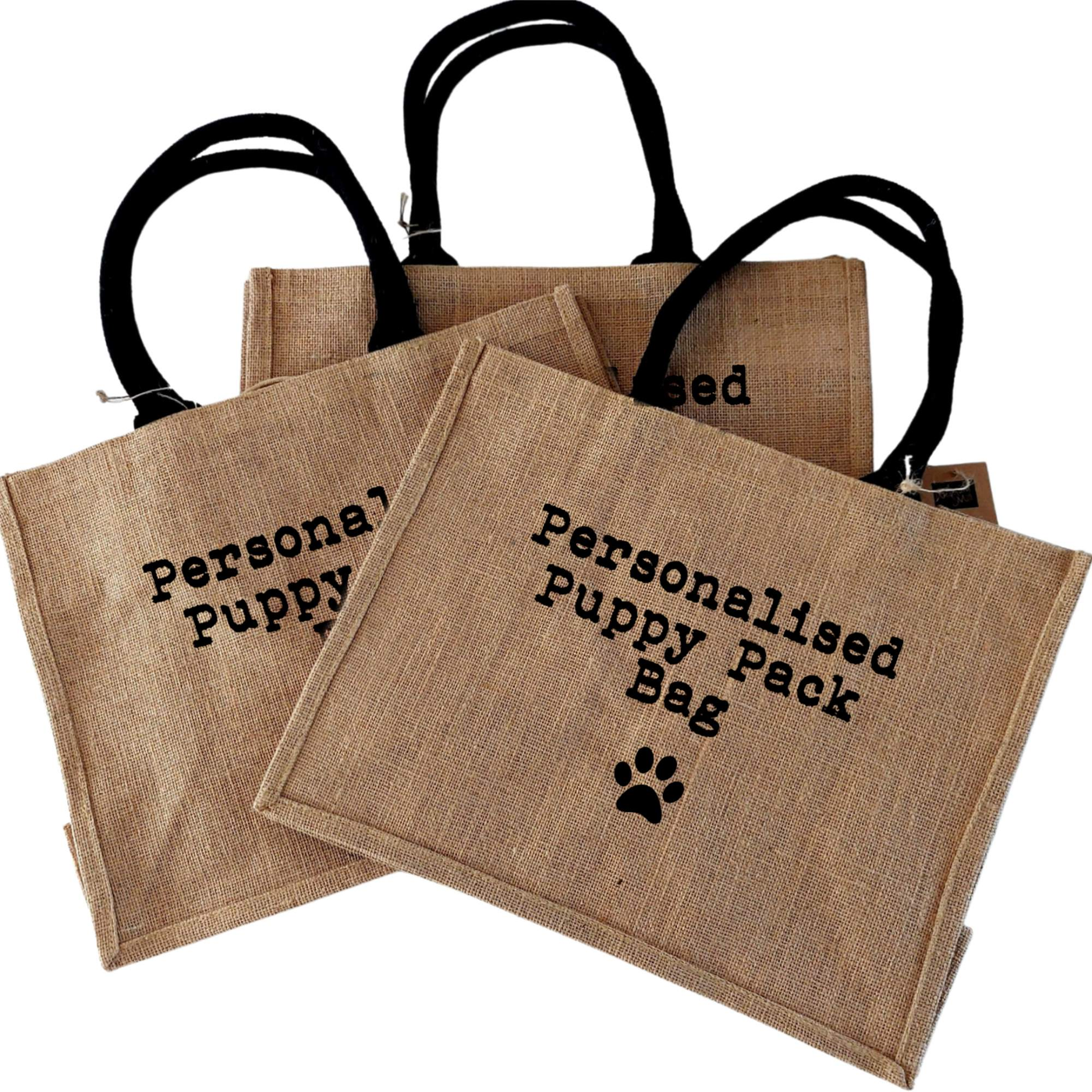 Puppy Packs - Breeder Gifts Personalised Tote Bags - Order any number-Worry Less Design-Dog-Gift,Dogs,personalised,Tote