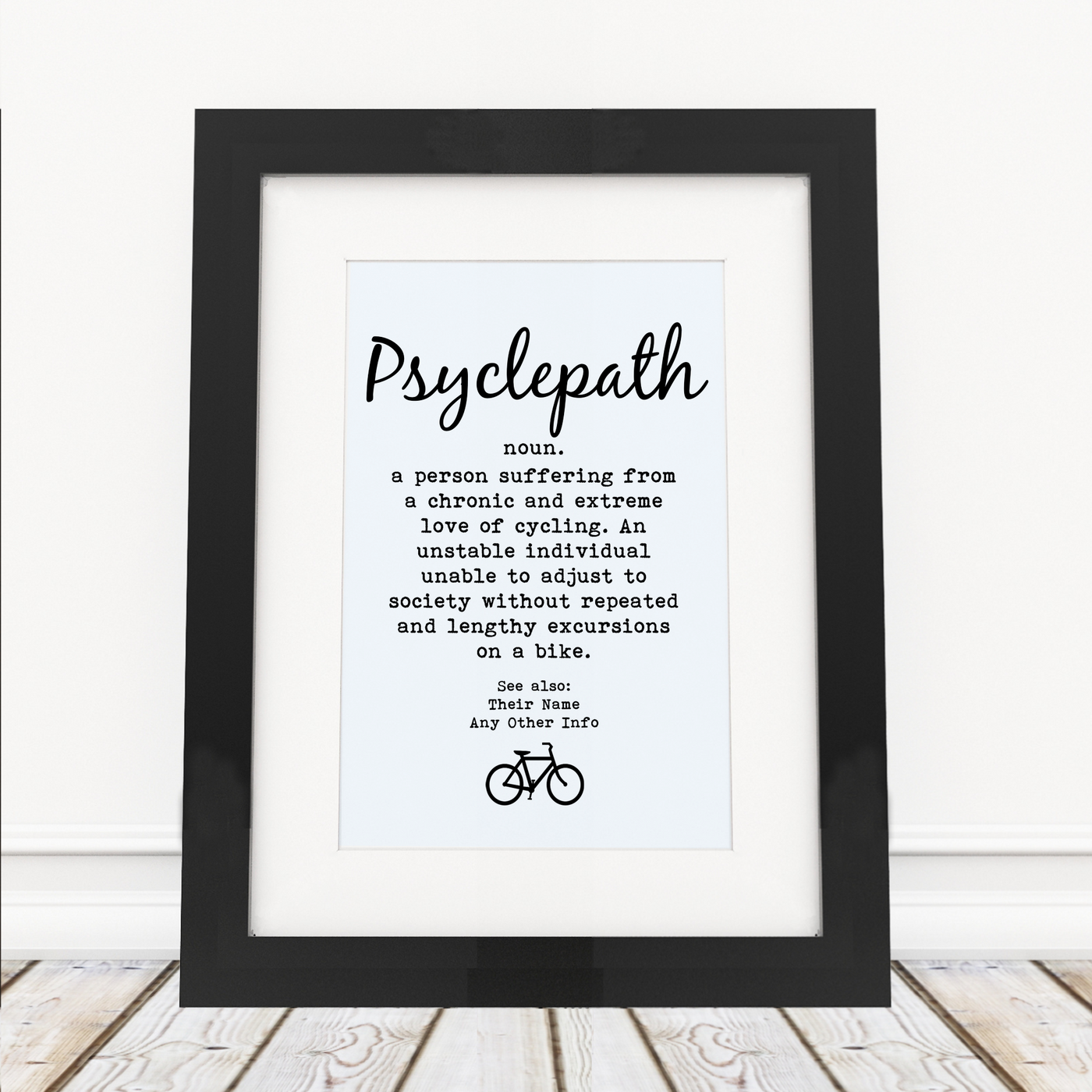 Psyclepath  - Framed Print - Personalised