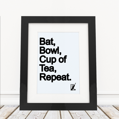 Bat Bowl Cup of Tea - Framed Print