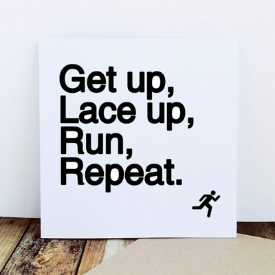 Get up, Lace up - Greetings Card