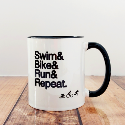 Swim Bike Run Repeat - Mug