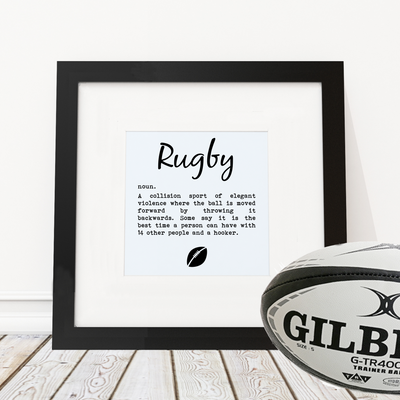 Rugby Definition - Framed Print