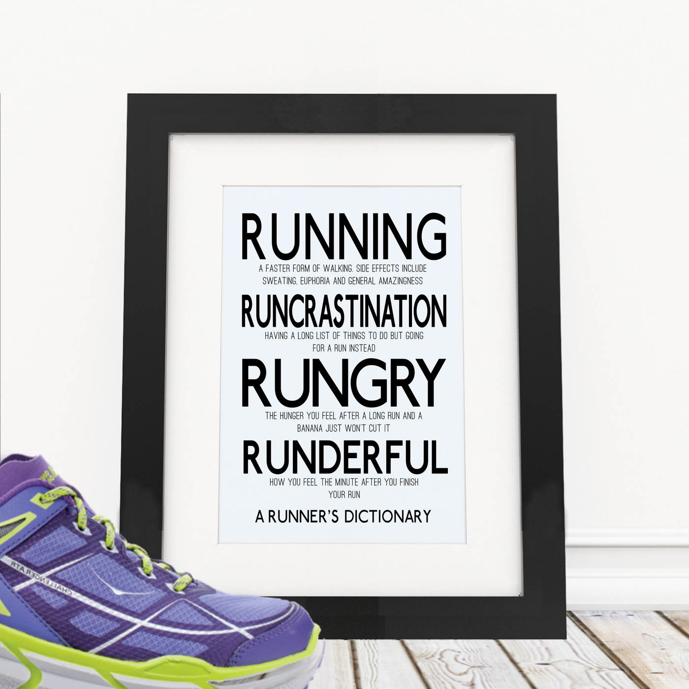A Runners Dictionary - Framed Print