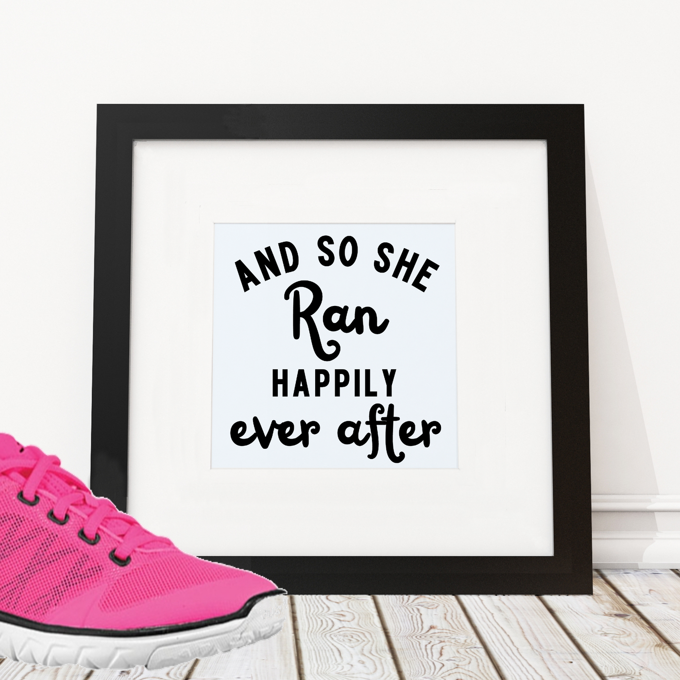 She Ran Happily Ever After - Framed Print
