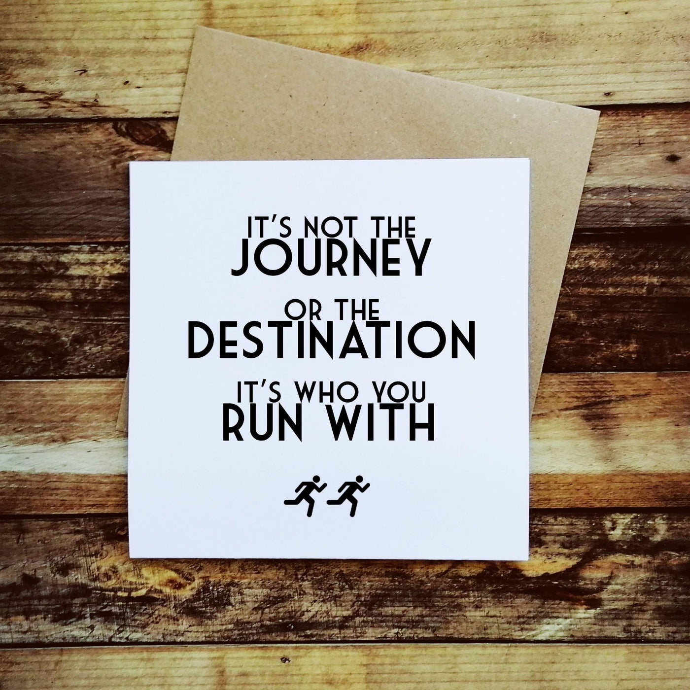 It's Not The Journey/Run - Greetings Card-Worry Less Design-Greetings-Card,Running