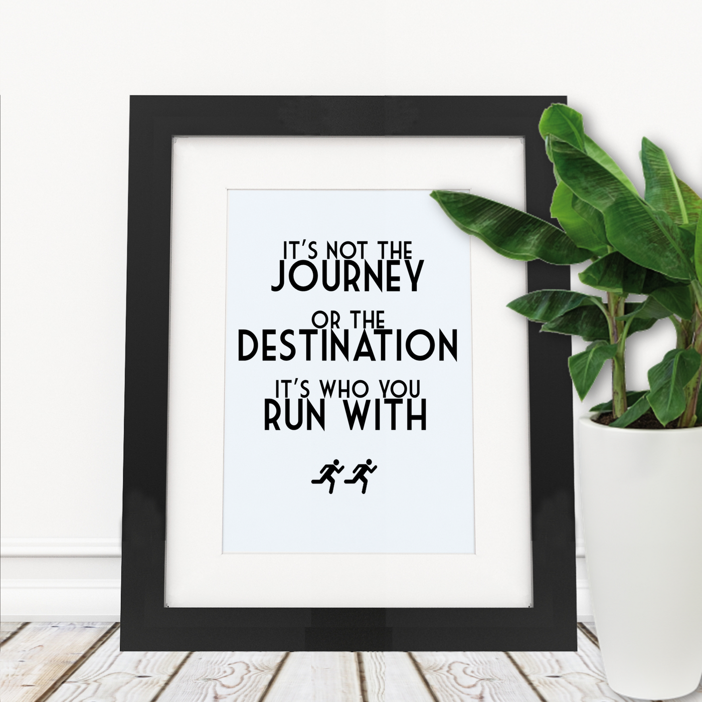 It's not the Journey, It's who you run with - Framed Print
