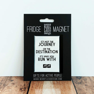It's not the Journey/Run - Fridge Magnet-Worry Less Design-Fridge-Magnet,Running,Running-Gift