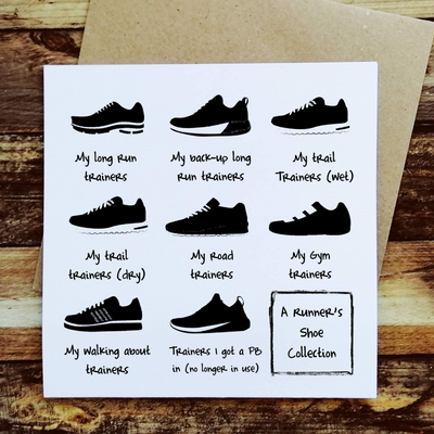 A Runner's Shoe Collection  - Greetings Card