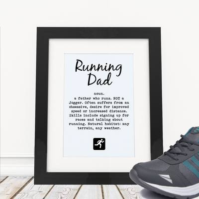 Running Dad - Framed Print