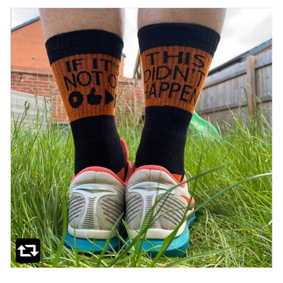 If it's not on...this didn't happen - Socks-Worry Less Design-Cycling,Cycling-Gift,Running,Running-Gift,Socks,Triathlon,Walking-Gift