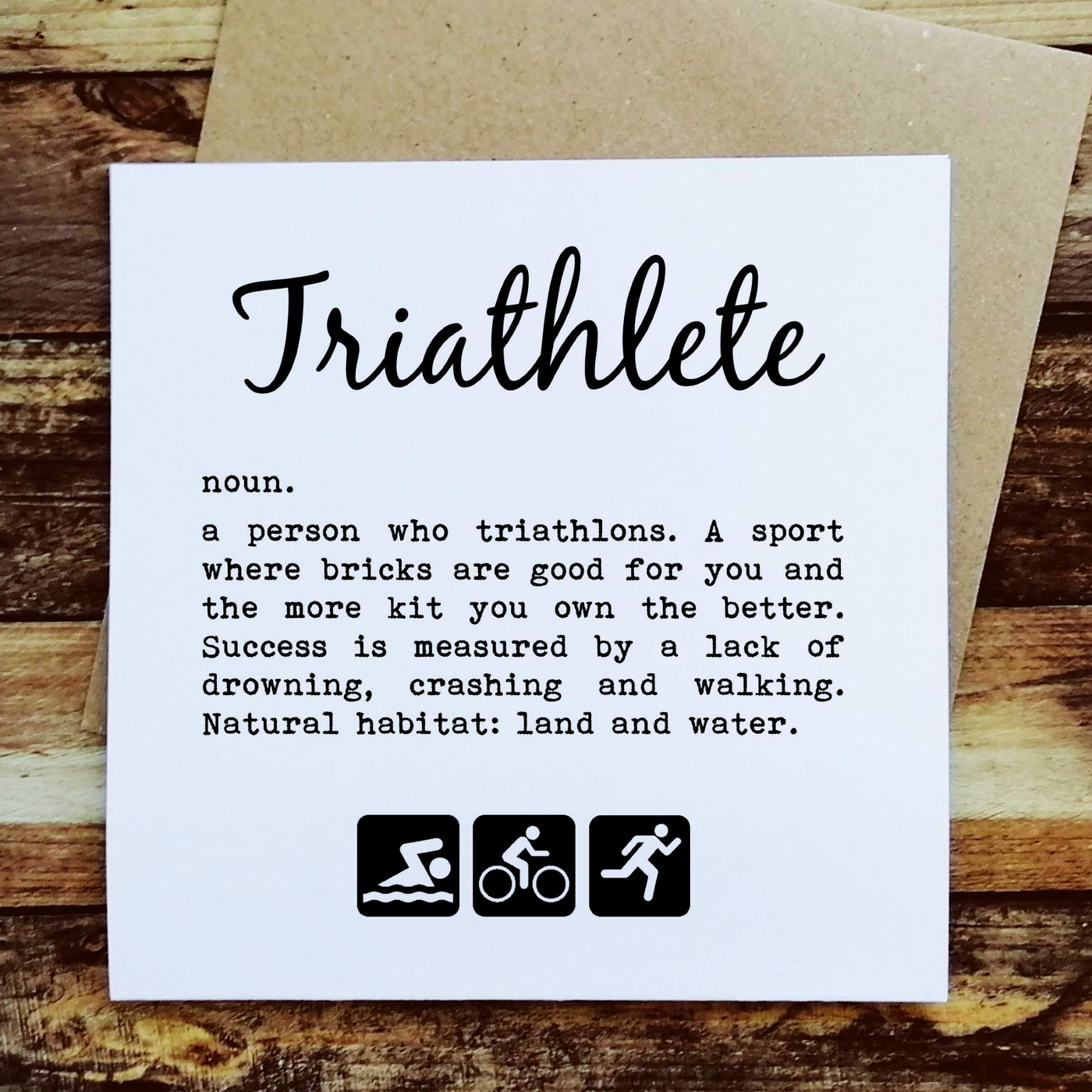 Triathlete - Greetings Card