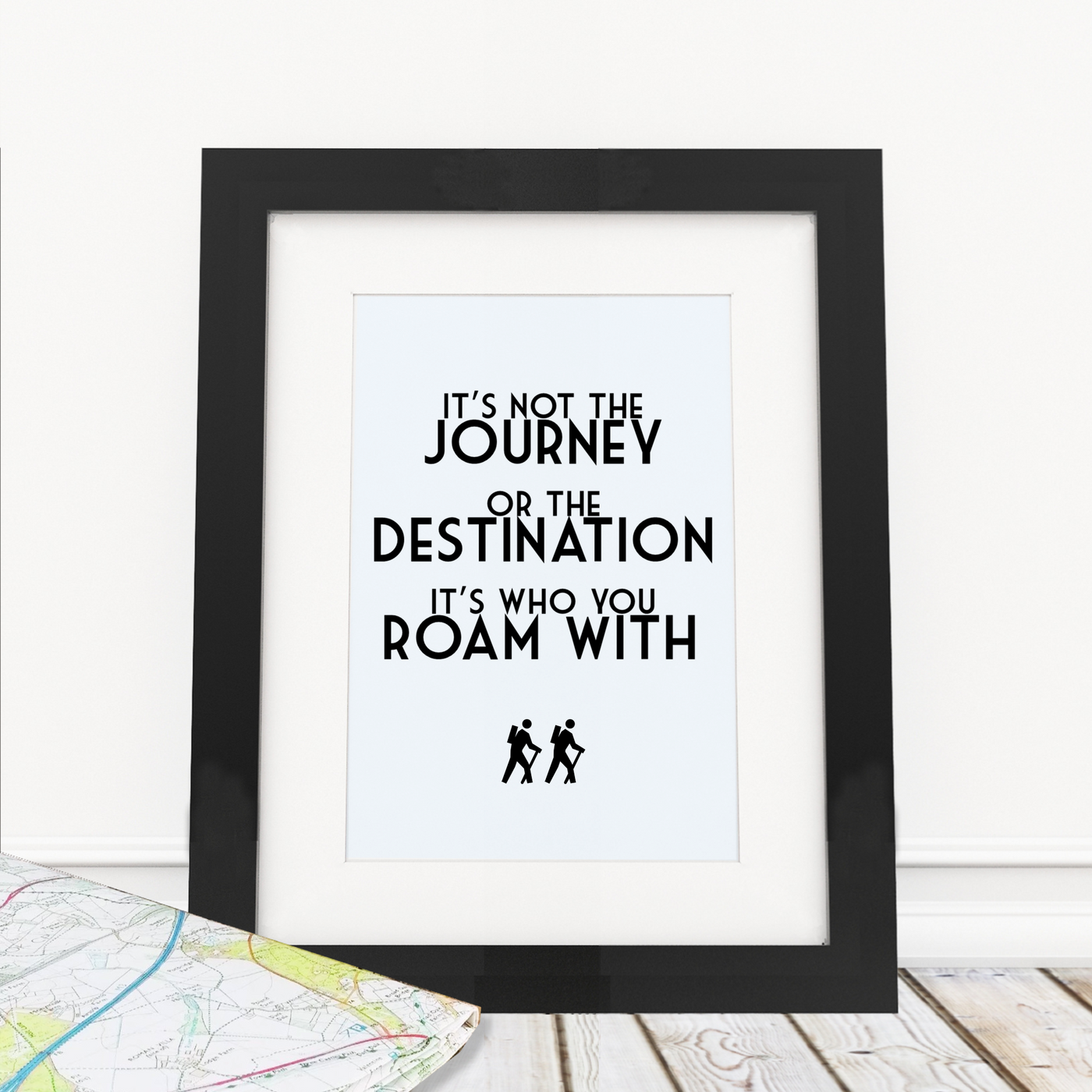 It's Not The Journey, It's Who you roam with - Framed Print