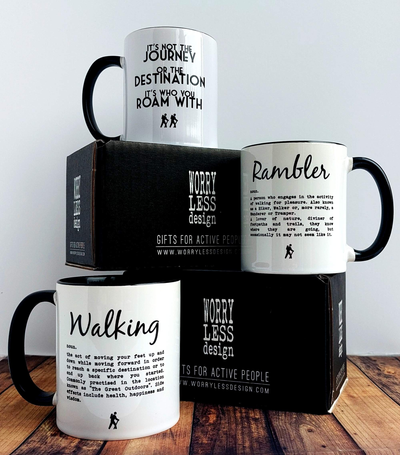 Walking - Mug-Worry Less Design-Mug,Walking,Walking-Gift